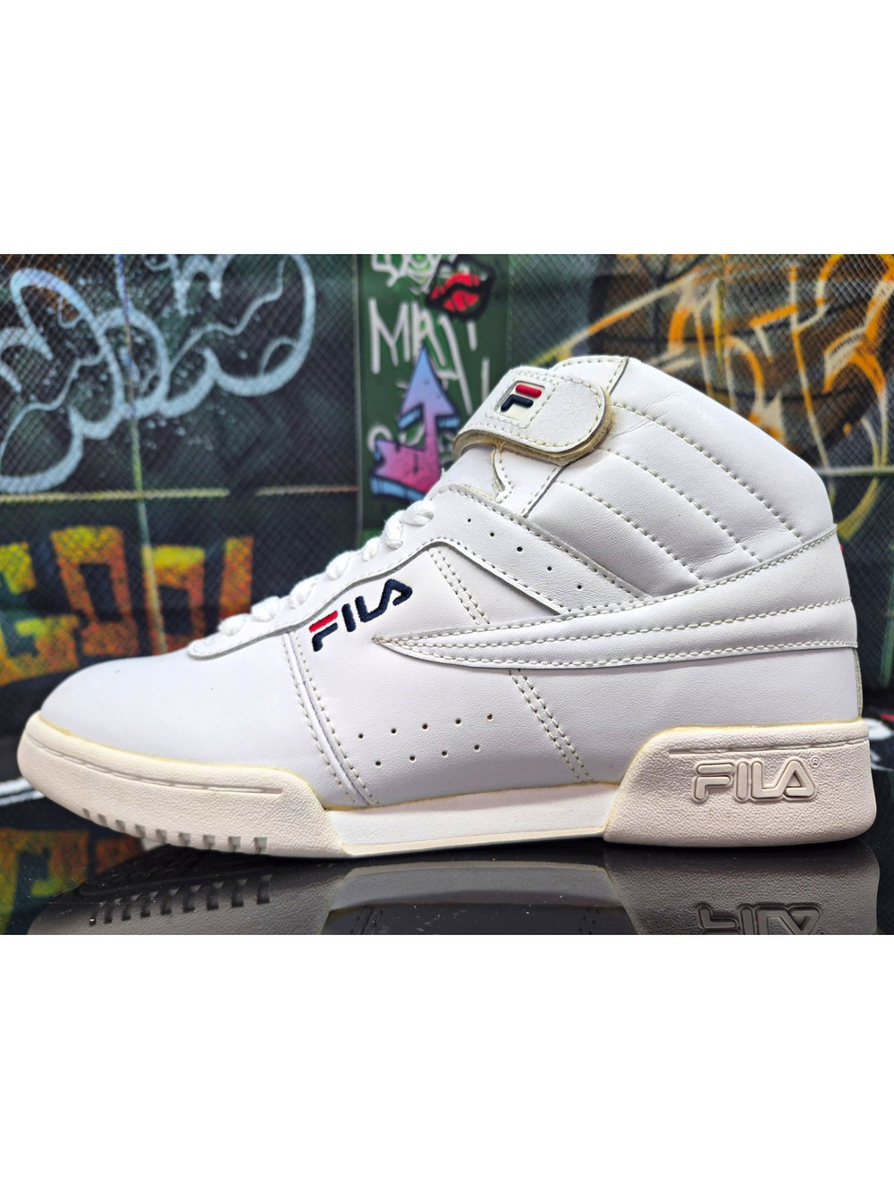 "2008"🔥 Release FILA F-13 Men’s 6.5M Mid Leather White Lace Up 11F077LT-115